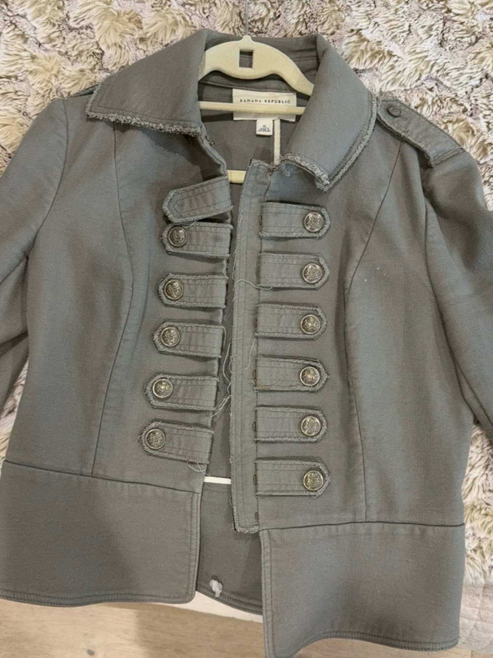 Banana Republic Gray Military-Style Jacket